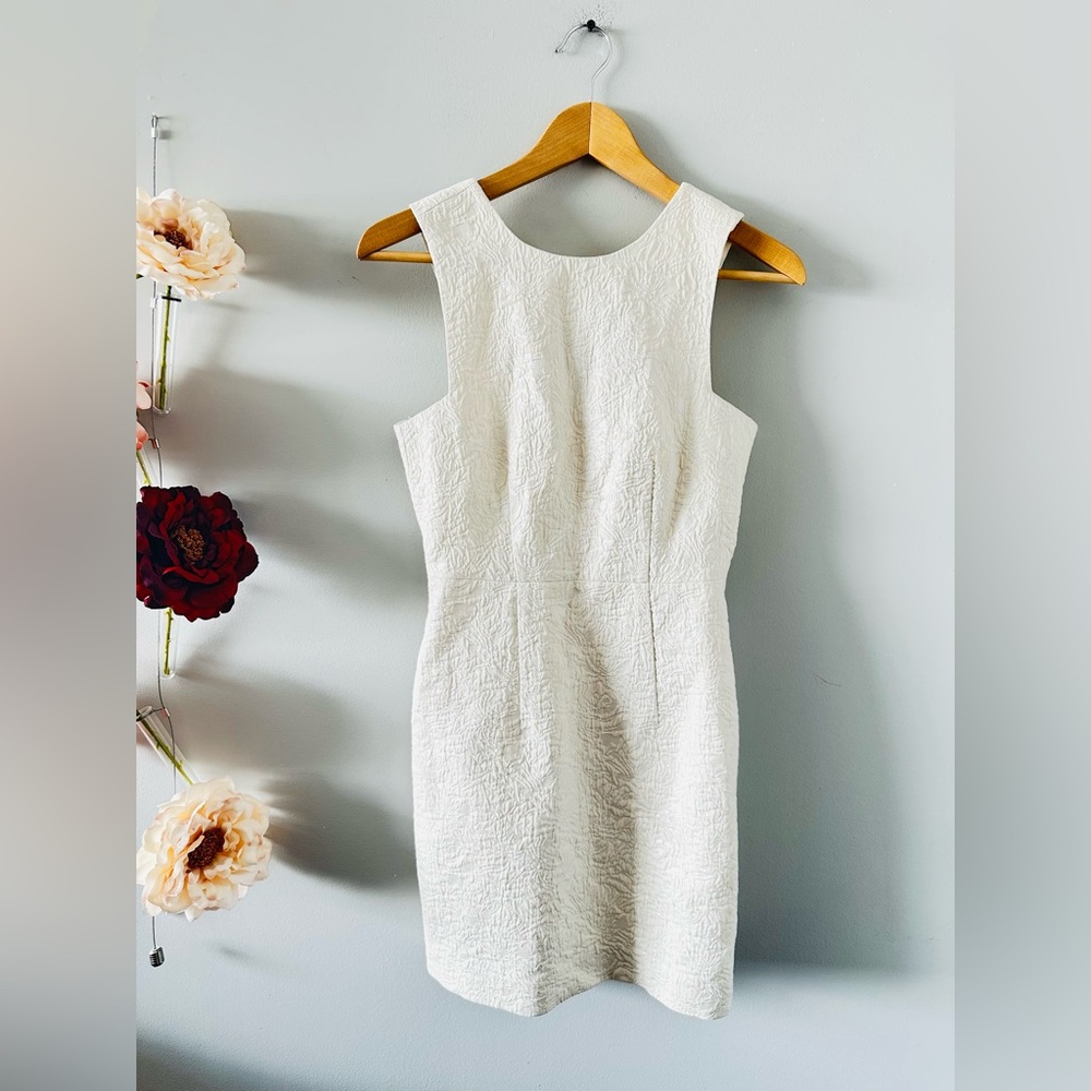 H&M | Silver Thread Jacquard Dress with Pockets